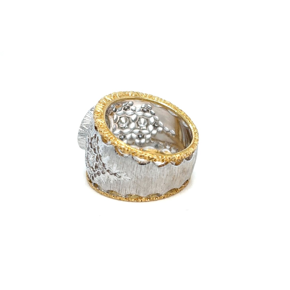 Mario Buccellati Diamond Gold Band Ring - Castafiore