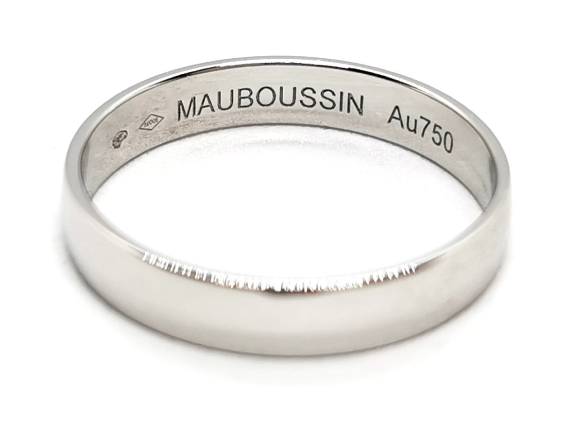 Mauboussin Bague Alliance Ruban du bonheur mon amour Or blanc - Castafiore