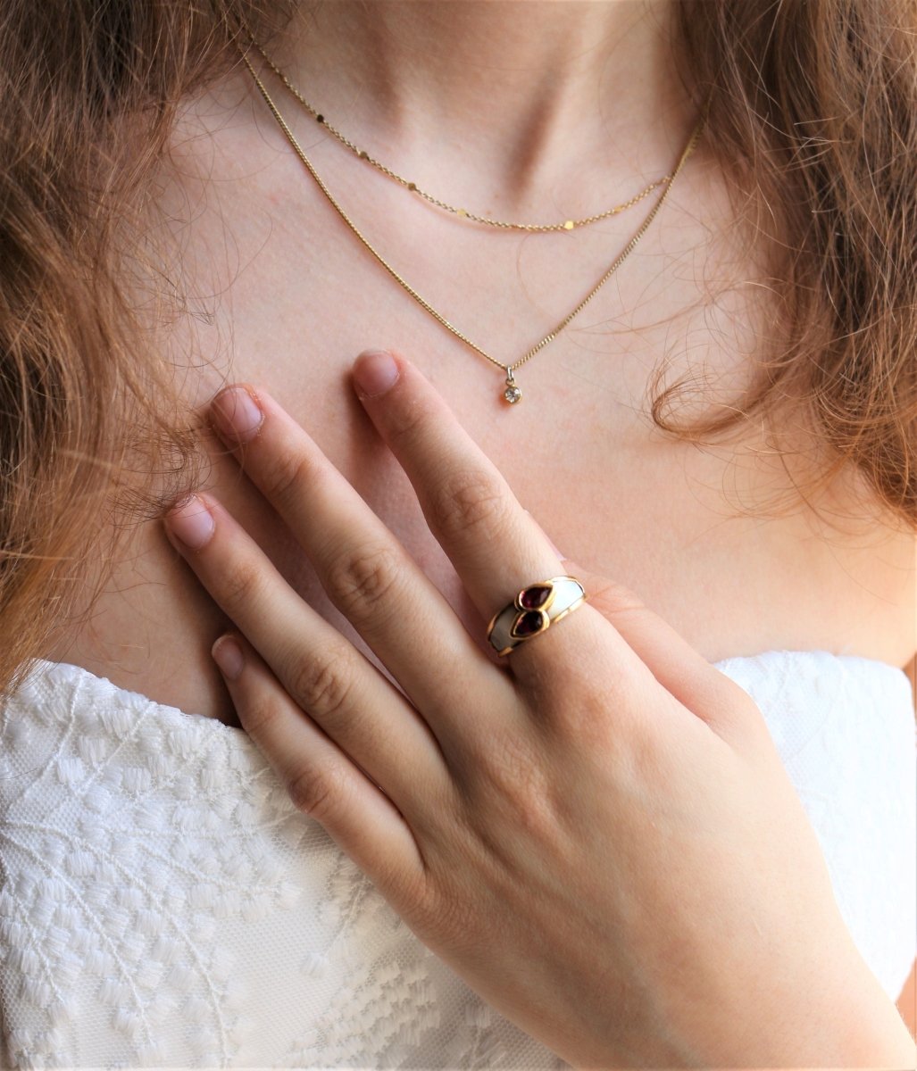 MAUBOUSSIN bague NADIA rubis & nacre - Castafiore