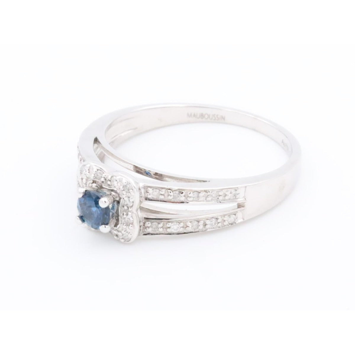 Mauboussin Bague Solitaire Chance of love Or blanc Saphir - Castafiore