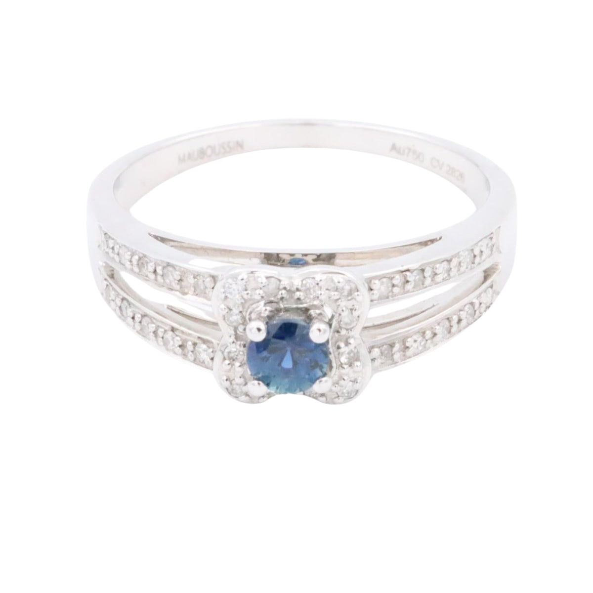 Mauboussin Bague Solitaire Chance of love Or blanc Saphir - Castafiore