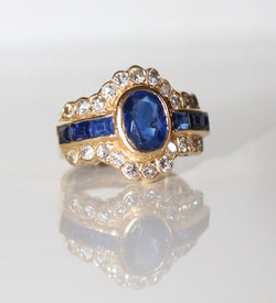 Sapphire And Diamond Ring