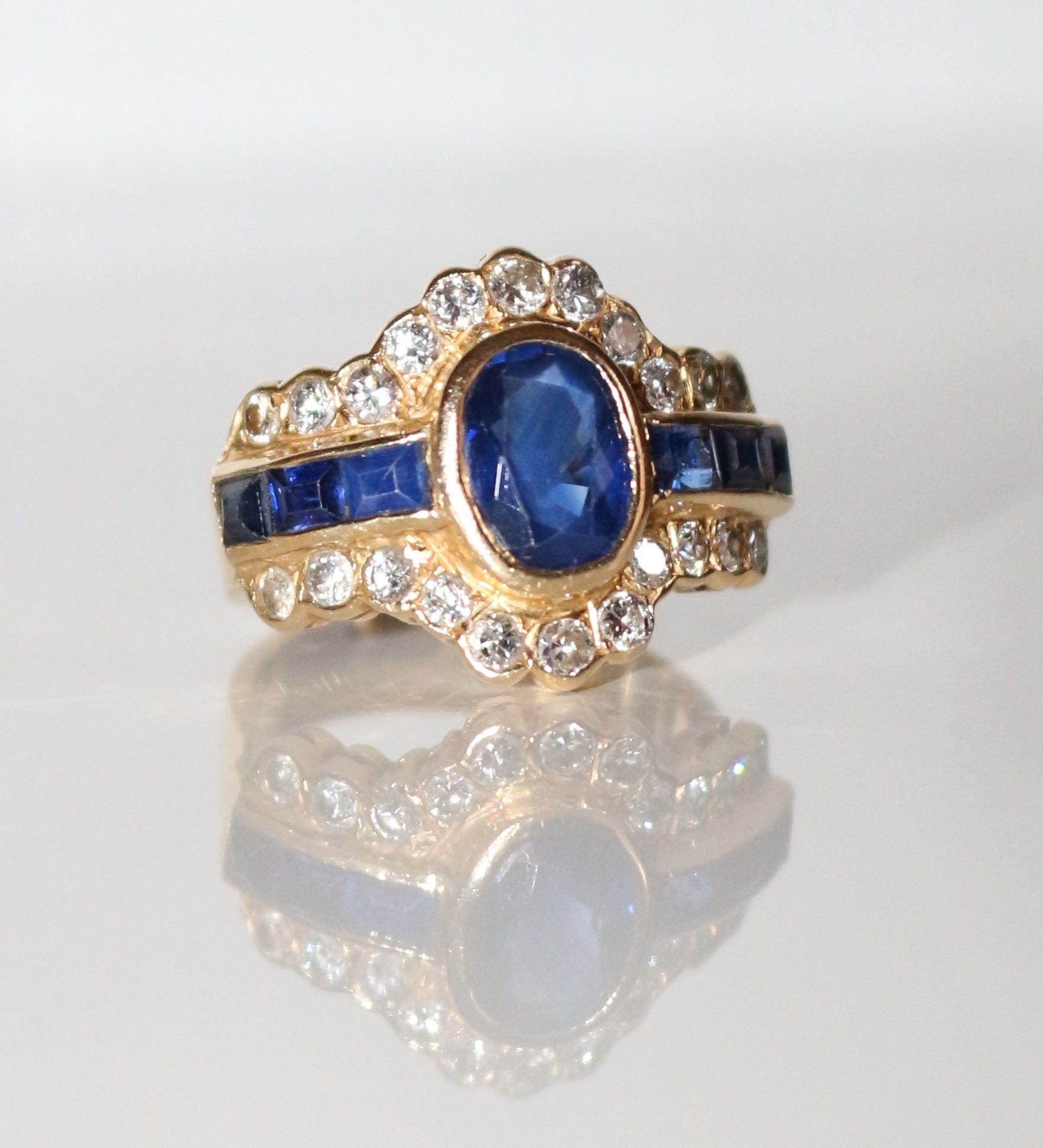 Sapphire And Diamond Ring