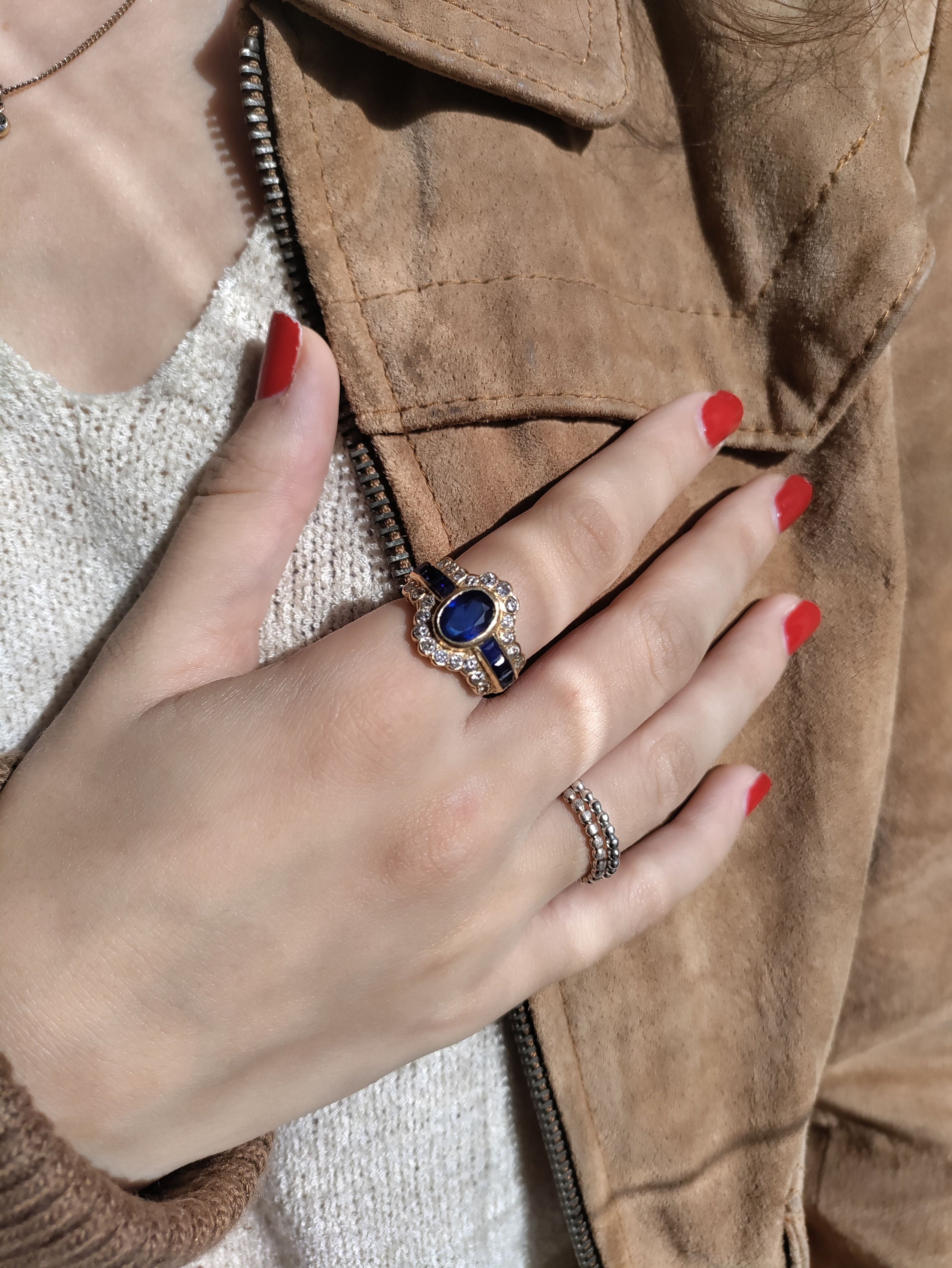 Bague Saphirs Et Diamants