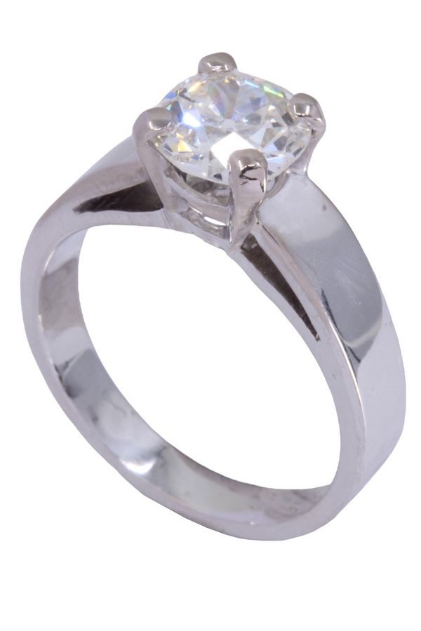 1.30 carat diamond solitaire in white gold