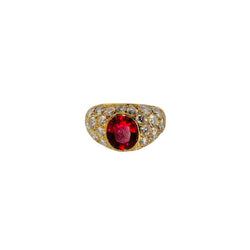BAGUE JONC, RUBIS & DIAMANTS