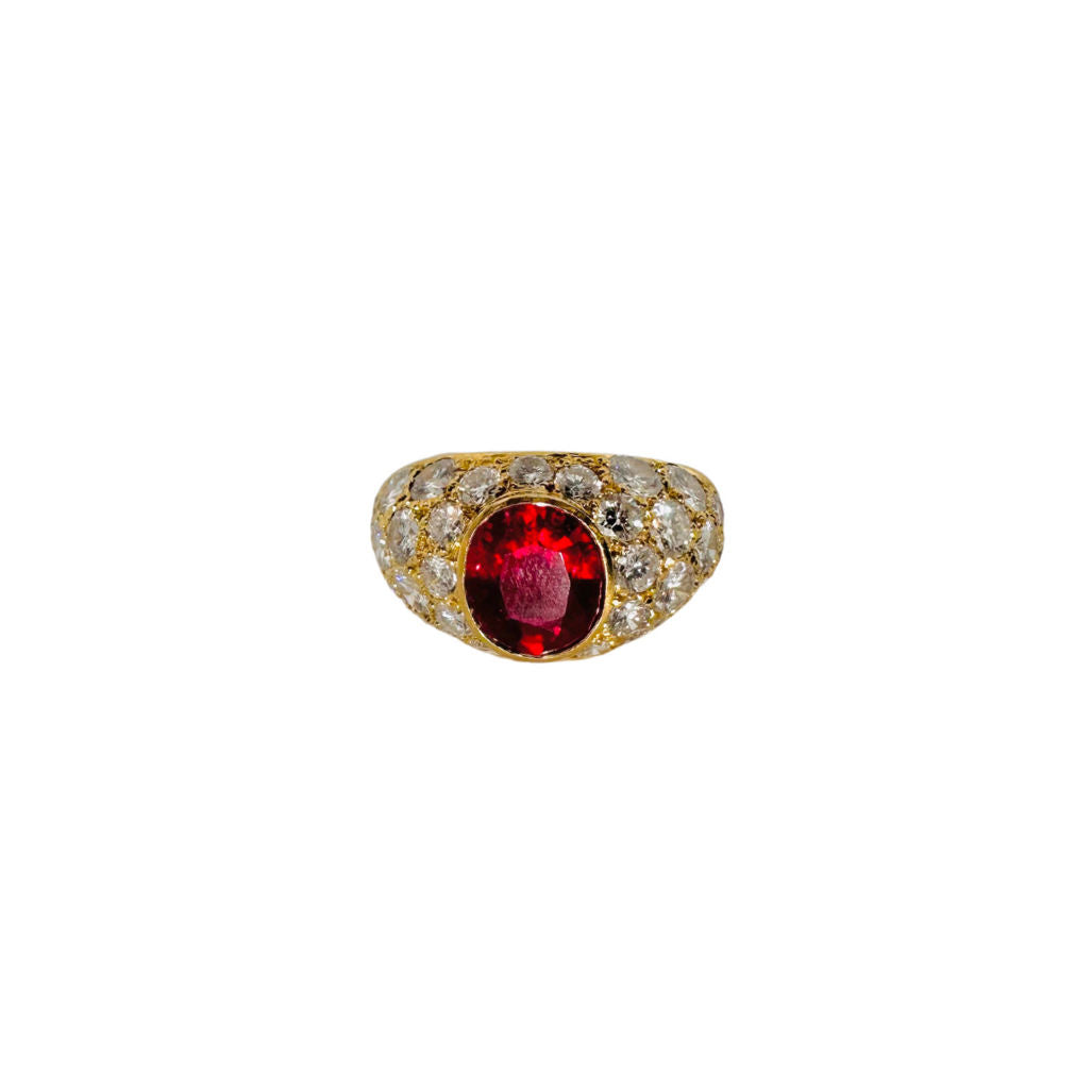 BAGUE JONC, RUBIS & DIAMANTS