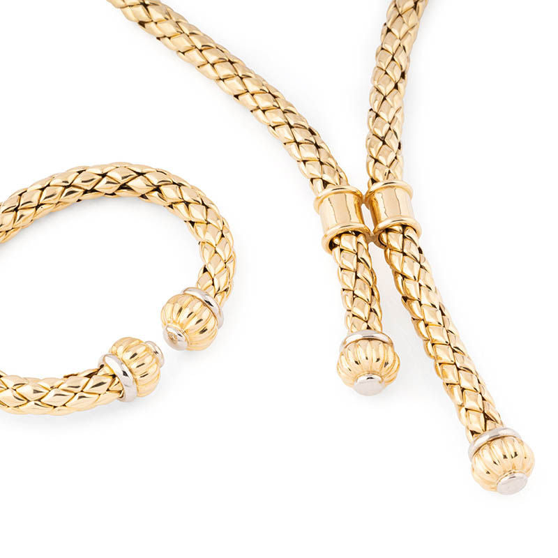 CHIMENTO Neglected necklace in yellow and white gold