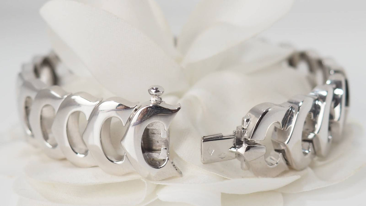 Collection C de Cartier bracelet in white gold and diamonds 