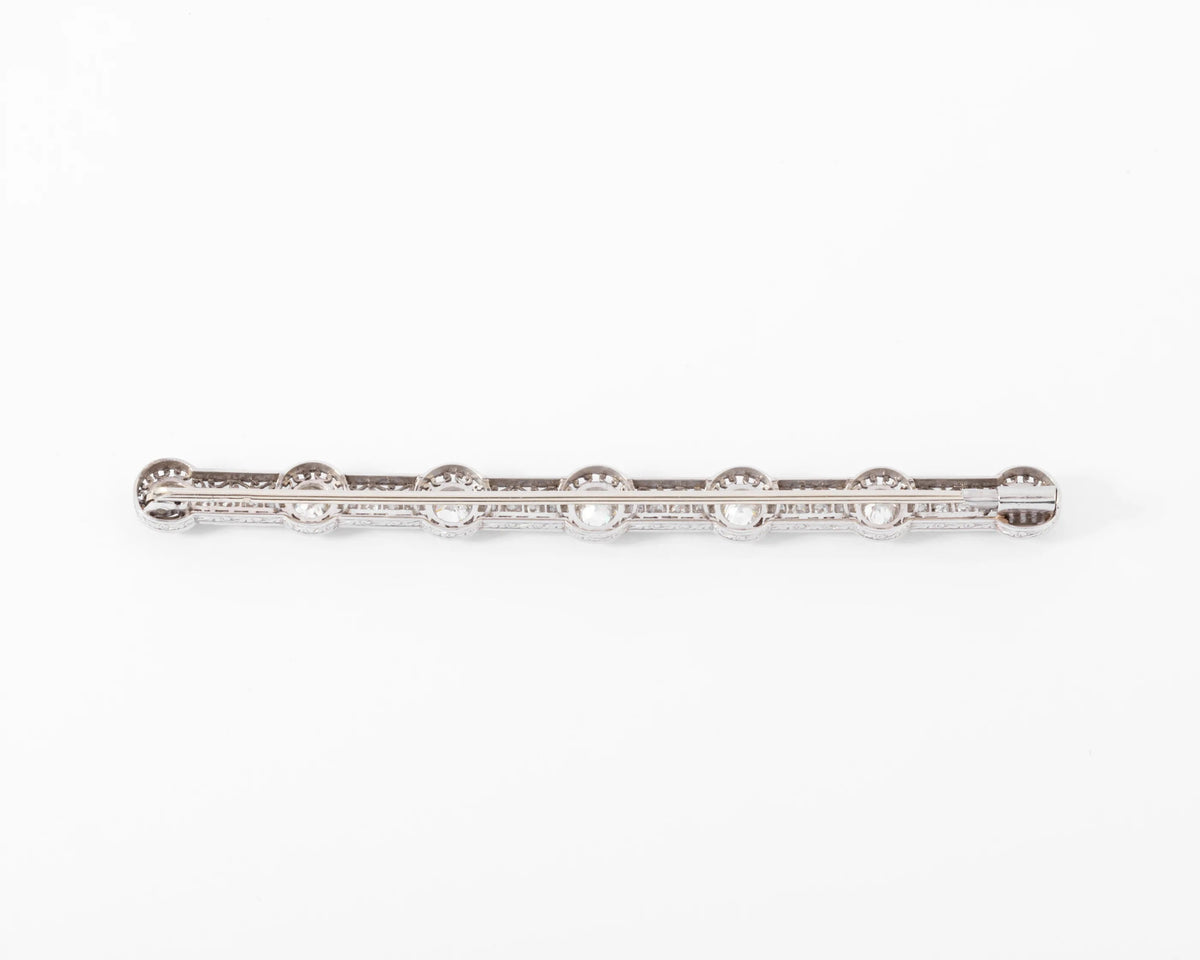 Art Deco period platinum and diamond brooch
