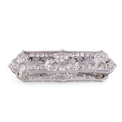 Platinum and diamond brooch
