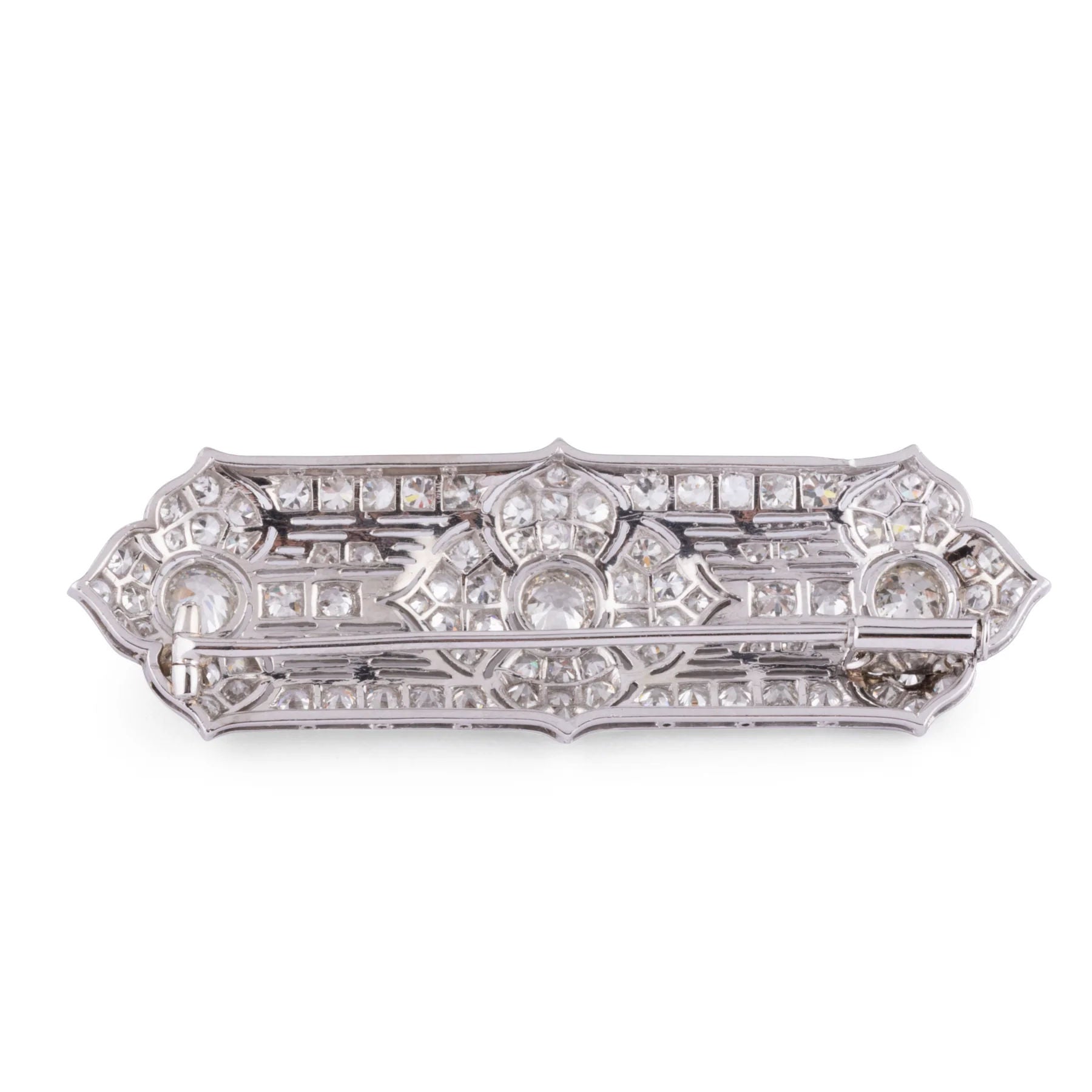 Platinum and diamond brooch