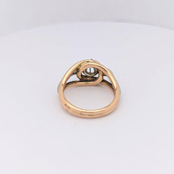 Bague en or jaune platine et diamants