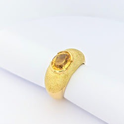 Bague or jaune et citrine