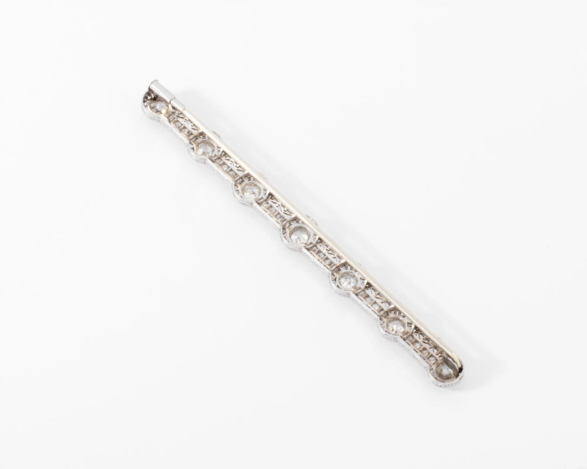 Art Deco period platinum and diamond brooch