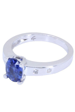 Bague GAREL Tara en or blanc, saphir et diamants