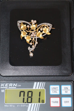 Broche pendentif Art Nouveau