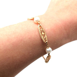 Bracelet perles maille filigrane