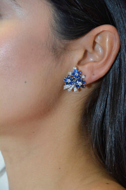 Boucles d'oreilles en Platine et or jaune