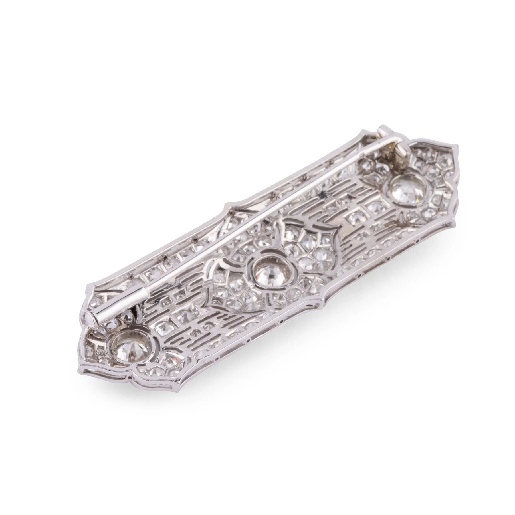 Platinum and diamond brooch