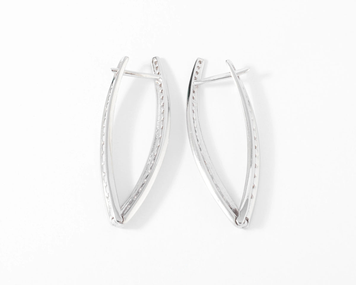 Geometric diamond earrings