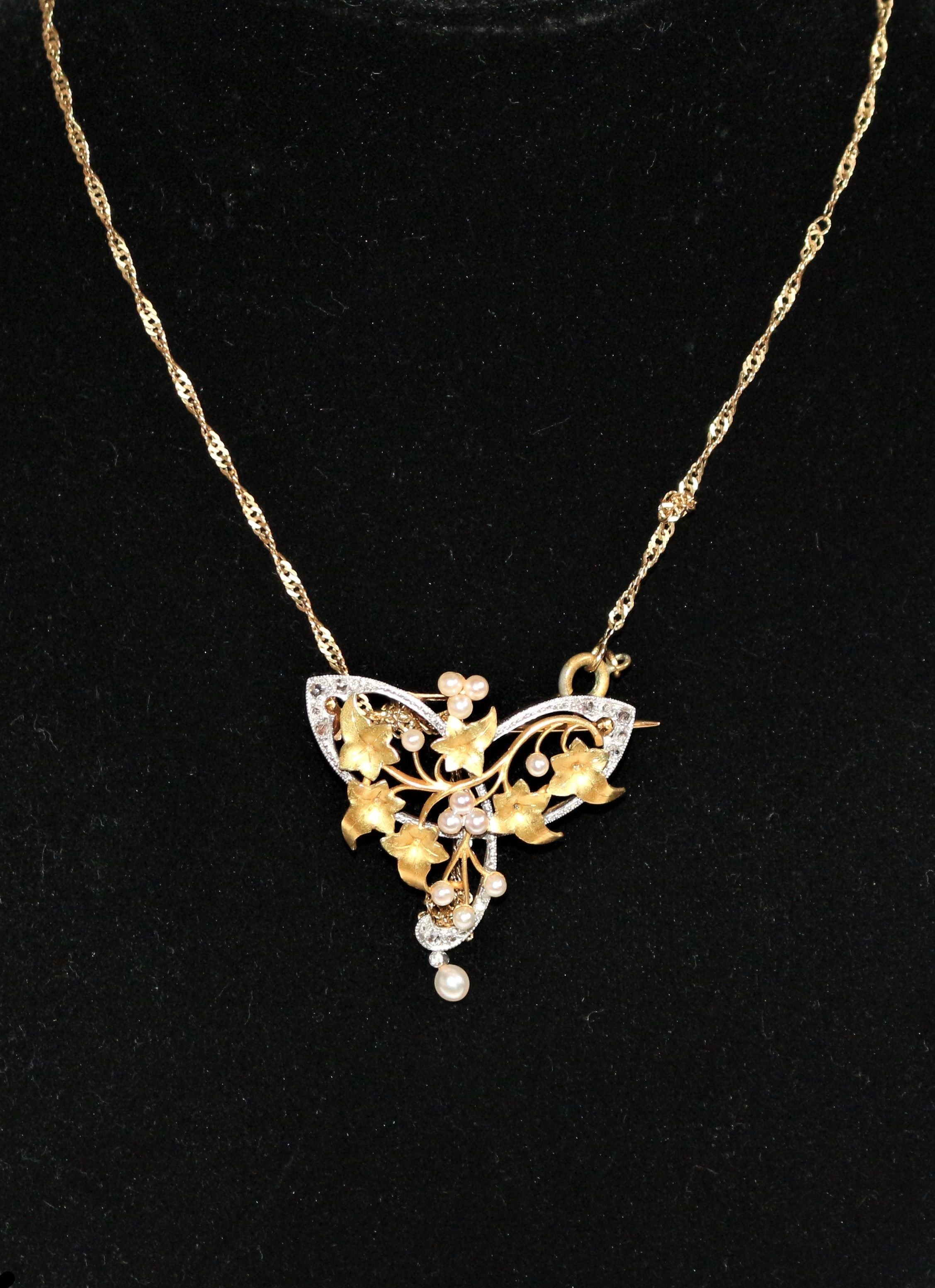 Broche pendentif Art Nouveau