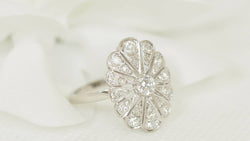 Bague en platine et diamants