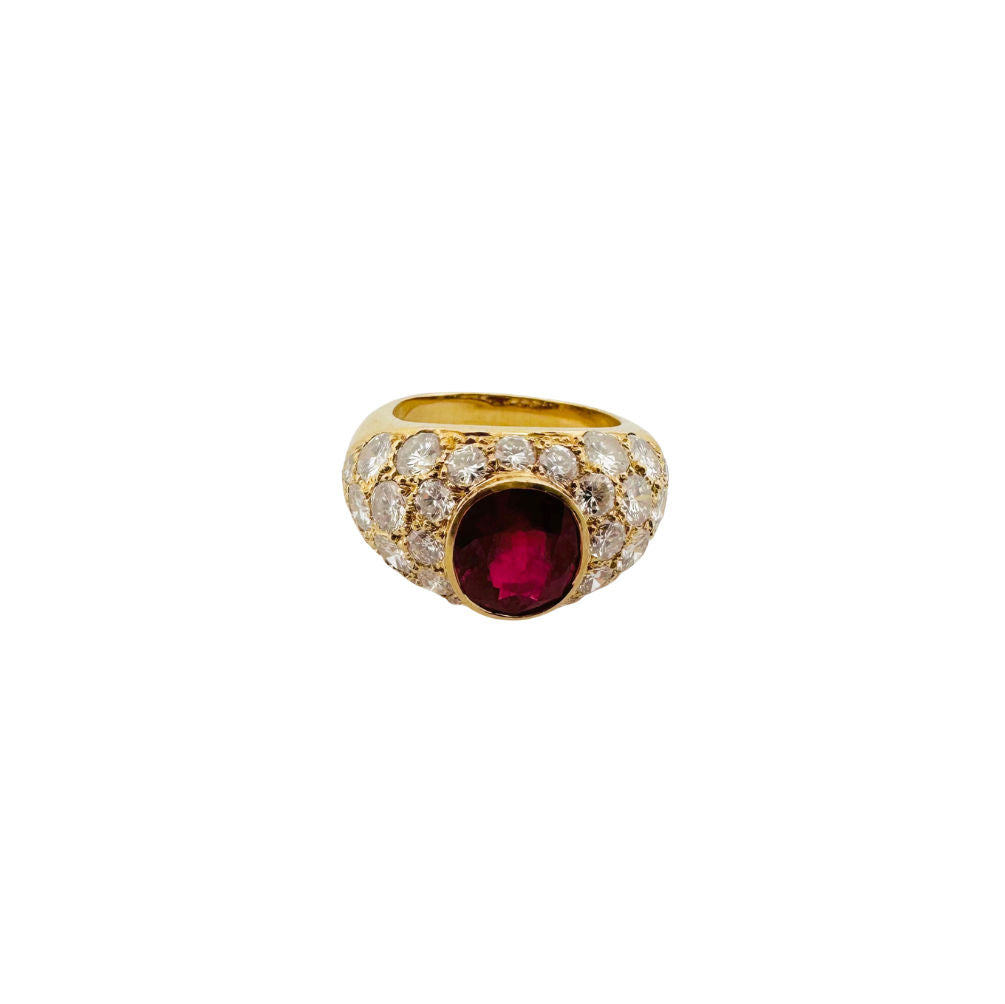 BAGUE JONC, RUBIS & DIAMANTS