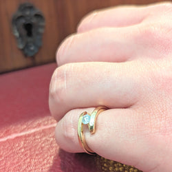 Bague en or jaune et diamant