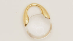 Pendentif Pomellato en or jaune et cristal