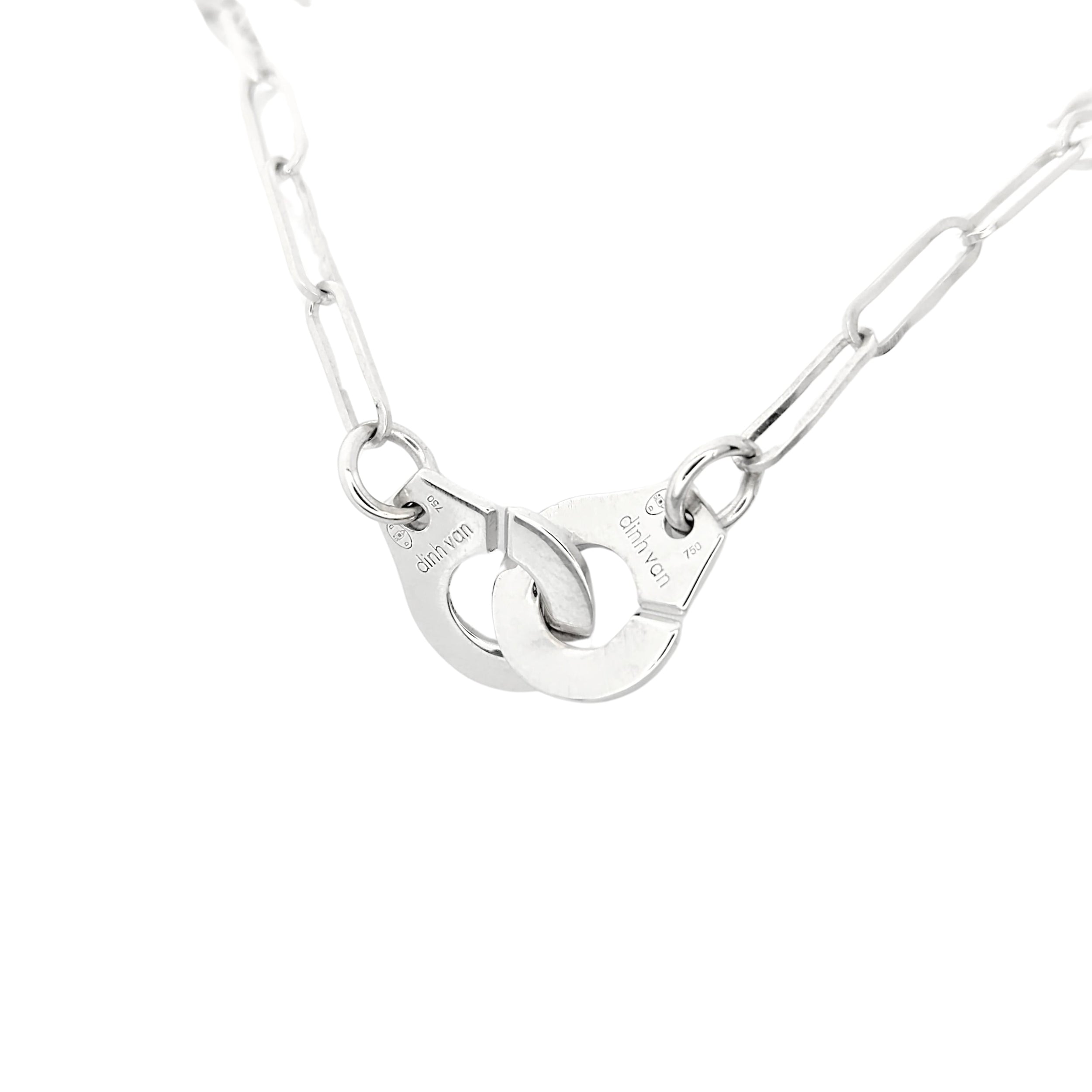 Bracelet Dinh Van Menottes R10 or blanc