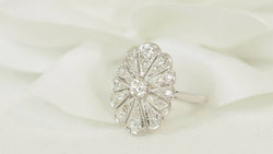 Bague en platine et diamants