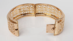 Bracelet Esclave ajouré en or jaune