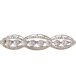 Broche Art Déco en platine et or blanc