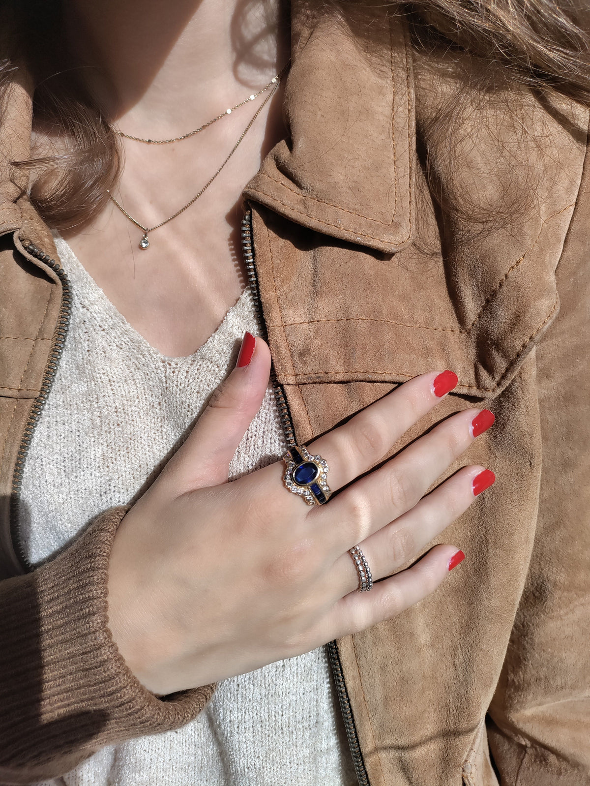 Sapphire And Diamond Ring