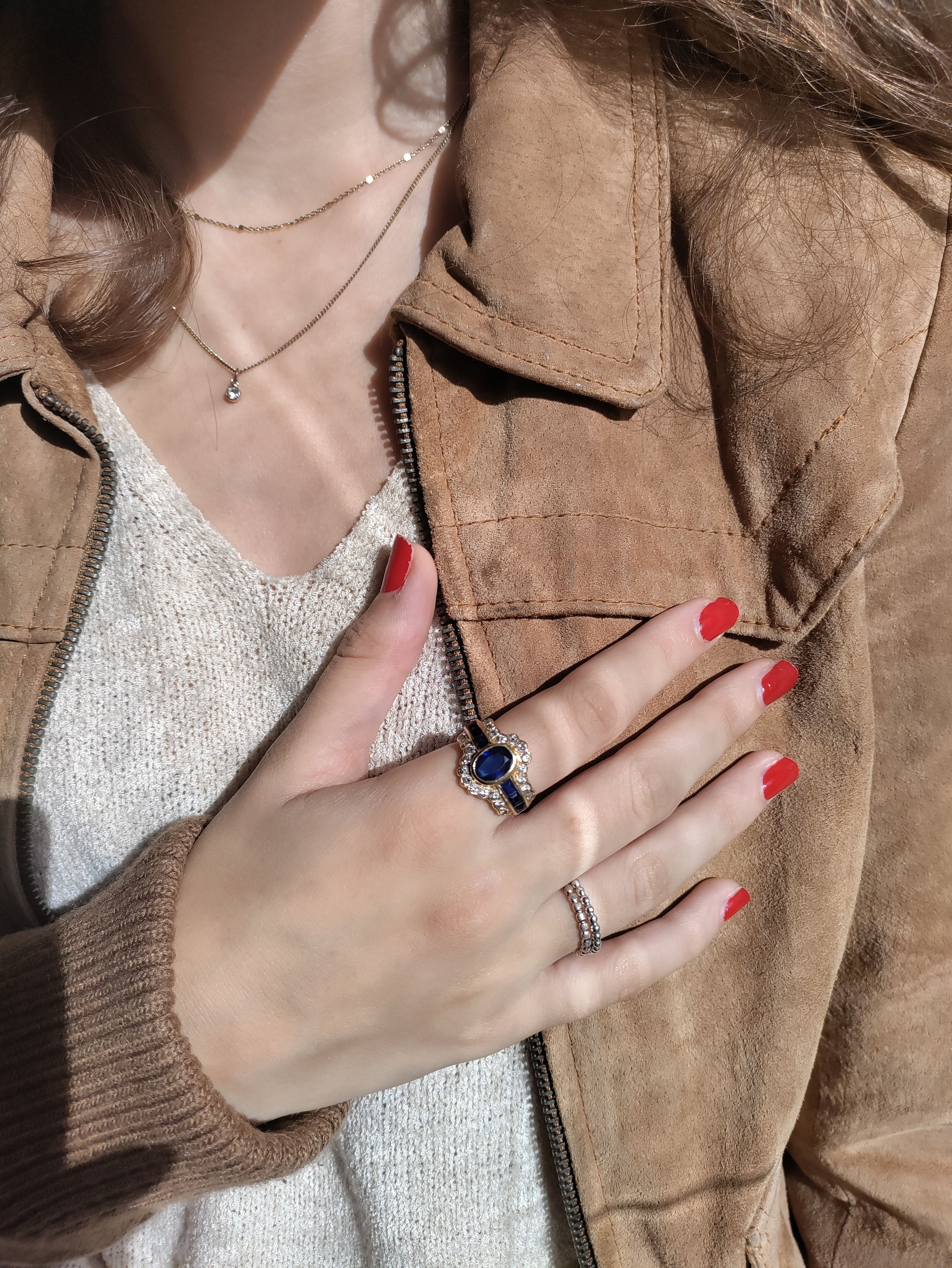 Sapphire And Diamond Ring