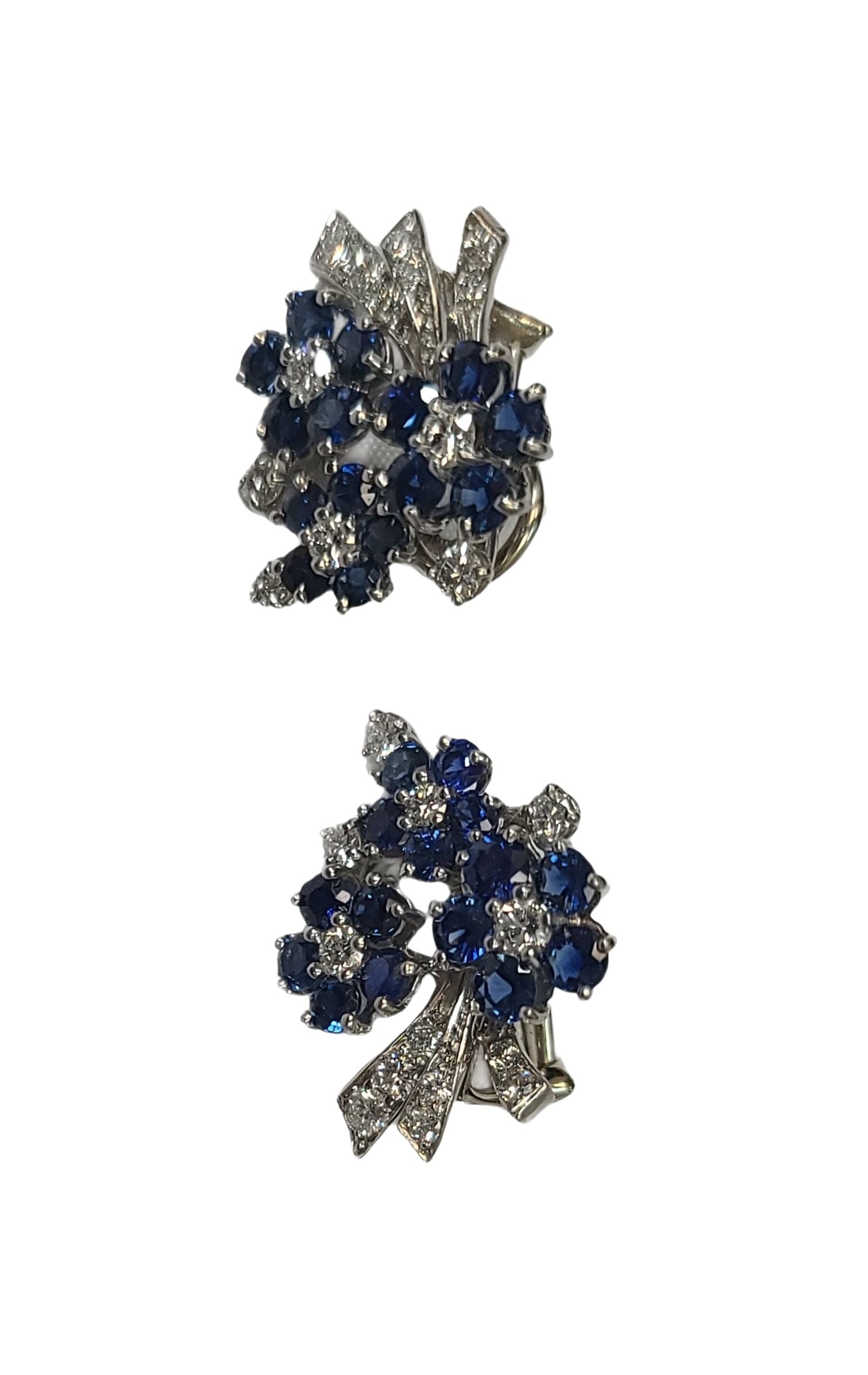 Boucles d'oreilles en Platine et or jaune