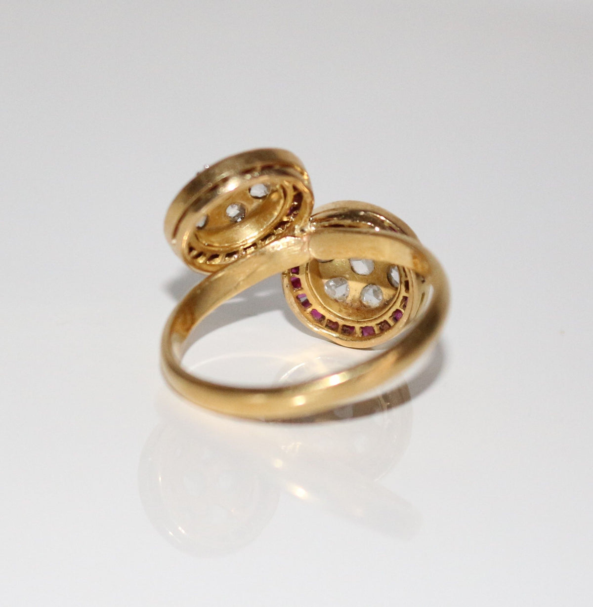 Toi Et Moi Art Deco ruby ​​&amp; diamond ring