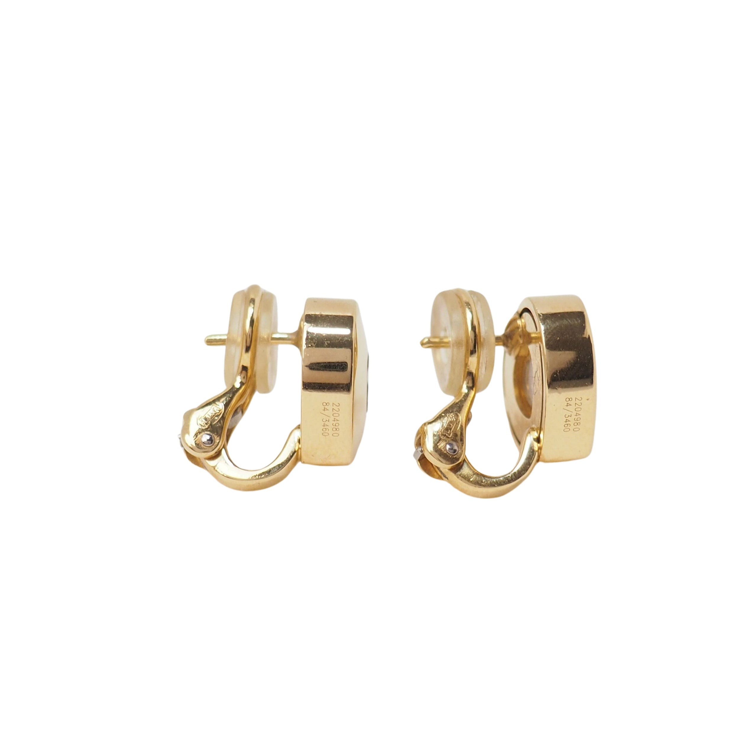 CHOPARD "Happy Diamonds" earrings in yellow gold and diamonds
