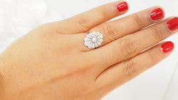 Bague en platine et diamants