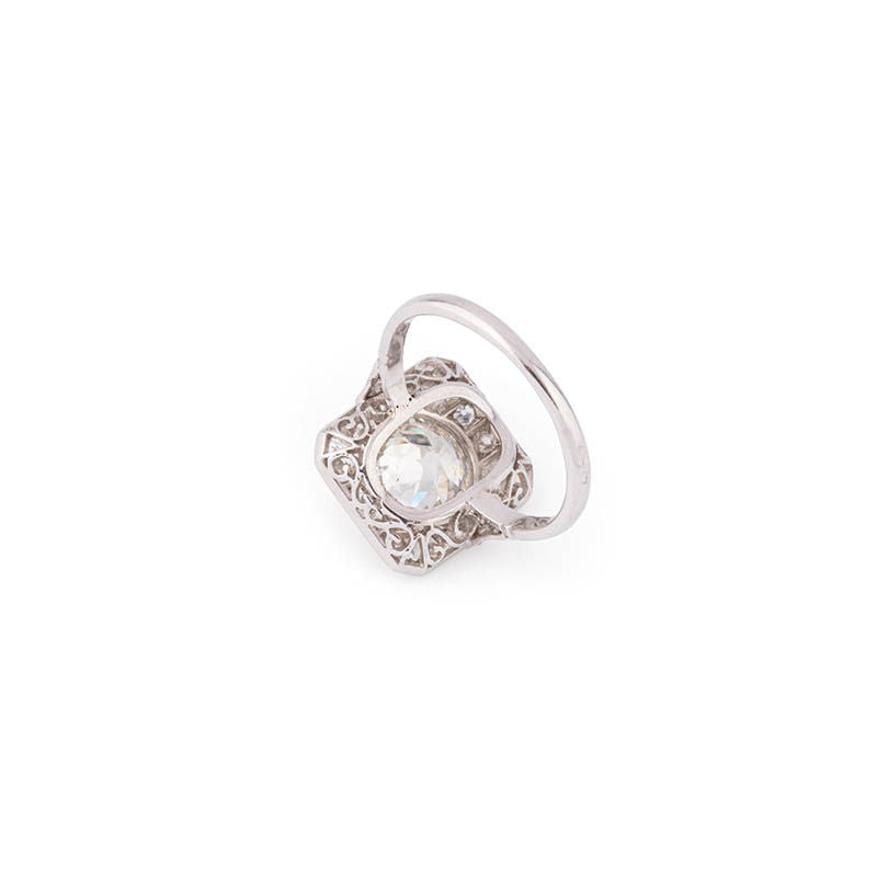 Art Deco Platinum and Diamond Ring