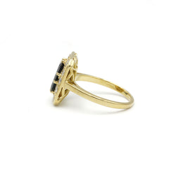 Bague - Or, diamants & saphir