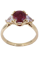 Bague en or jaune rubis et diamants