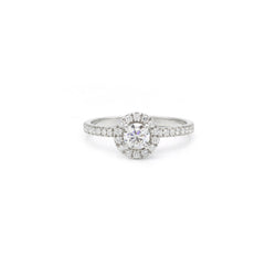 Solitaire accompagné - Diamant 0,40 carat E VS1