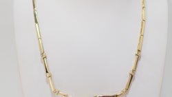 Vintage Necklace In Yellow Gold, Diamonds And Rubies