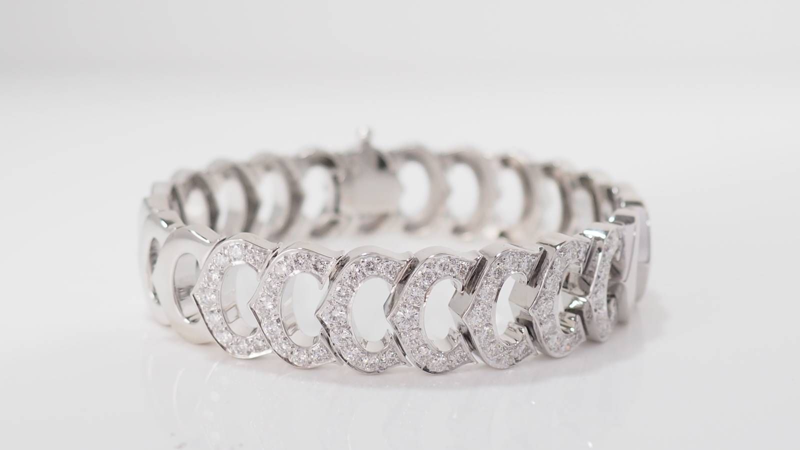 Collection C de Cartier bracelet in white gold and diamonds 