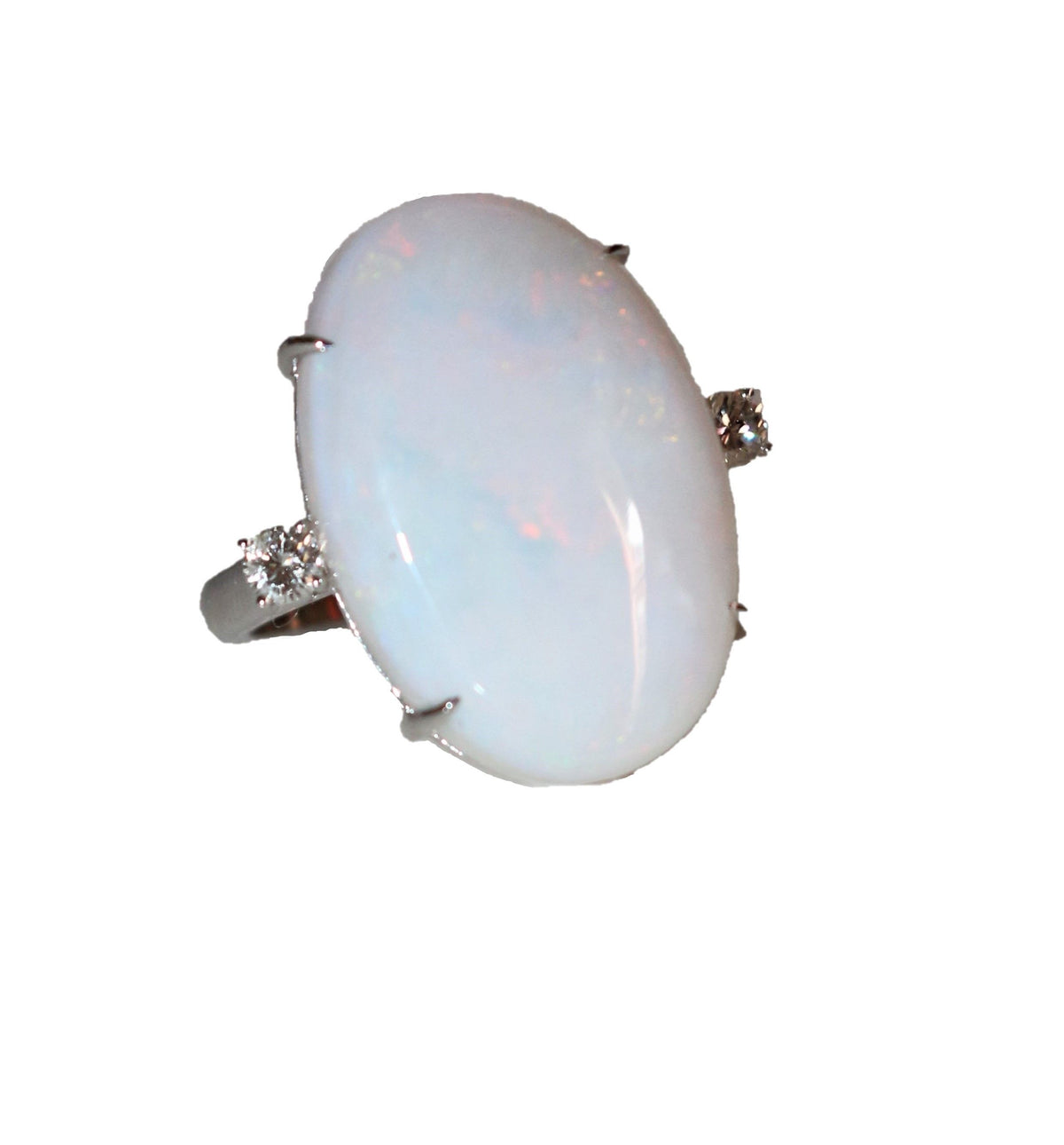 Bague Opale Blanche d’Australie