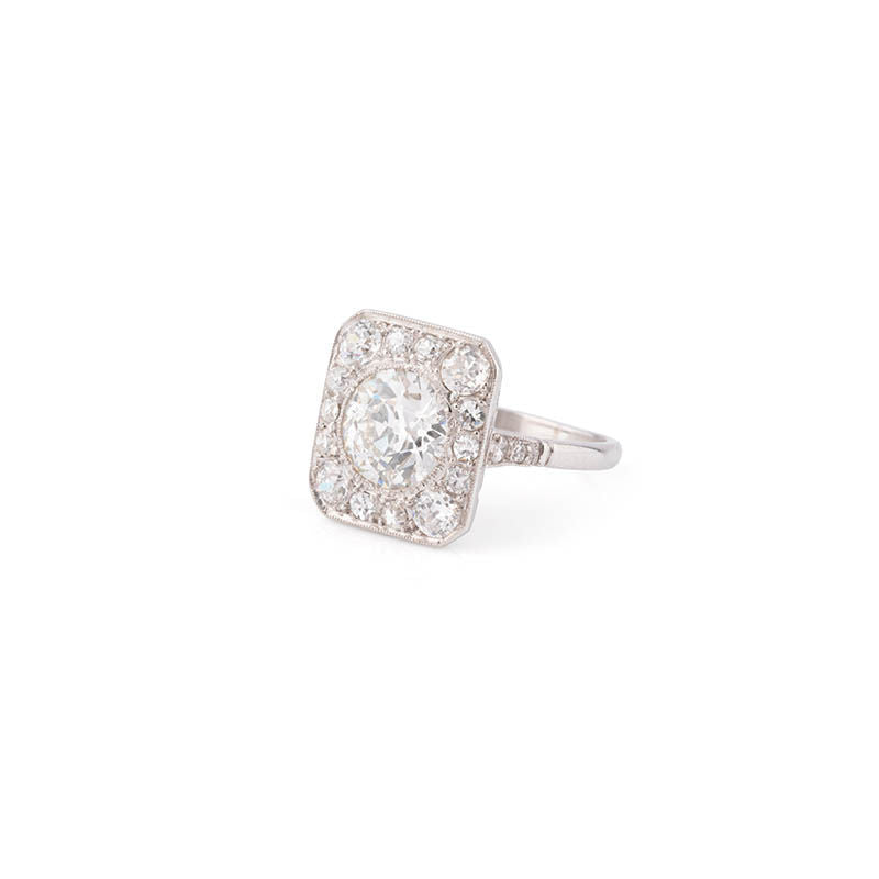 Art Deco Platinum and Diamond Ring