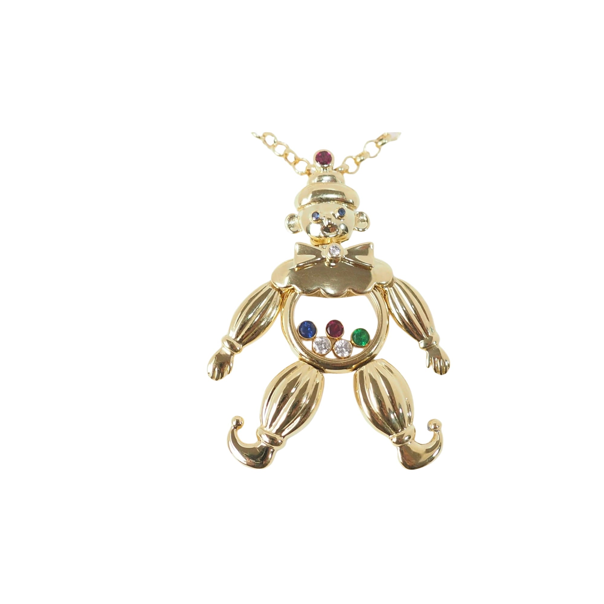 Pendentif Chopard Happy Clown en or jaune et diamants mobiles