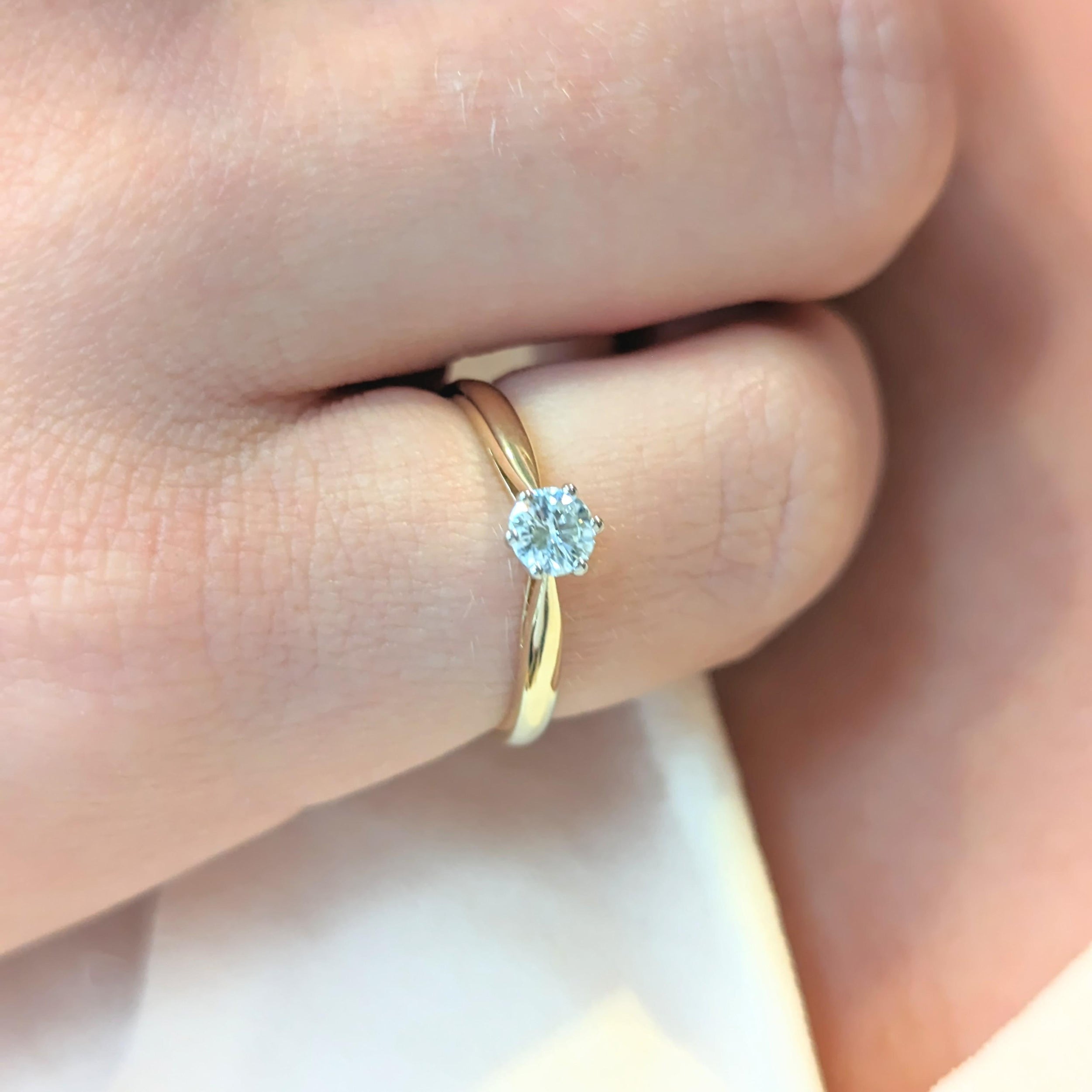 Solitaire 2 ors et diamant